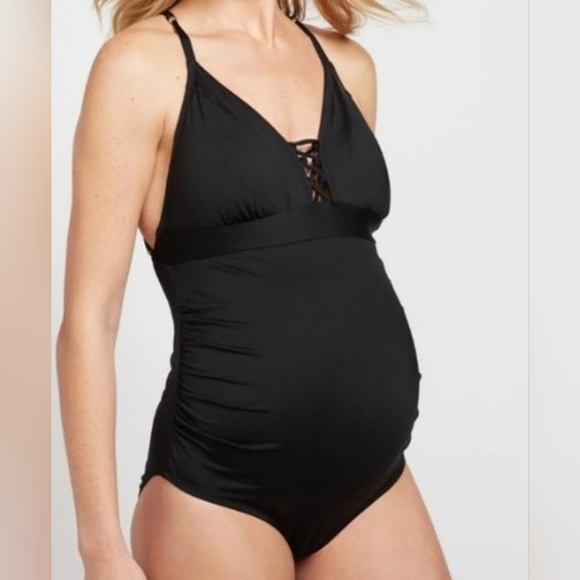 APea In The Pod-Swimsuit Women's S/P Black Maternity . - Picture 1 of 7